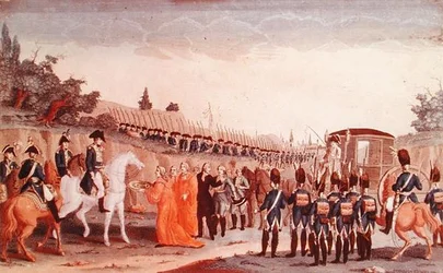 Die Berliner Magistrate übergeben Napoleon die Schlüssel der Stadt, 1807